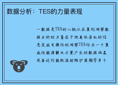 数据分析：TES的力量表现